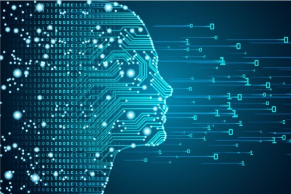 Digitaler Kopf welches die Ki Basierte virtuelle Gesundheit 